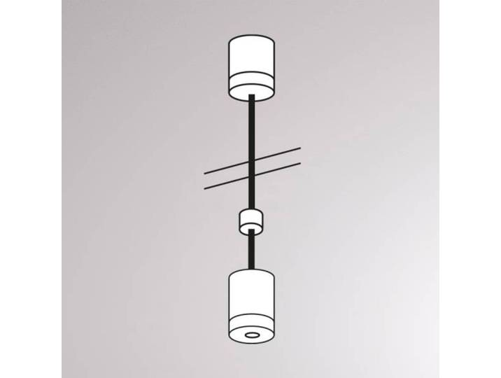 Molto Luce Abhängung für Volare-Schiene, 100cm, weiß Volare, weiß / opal, Metall