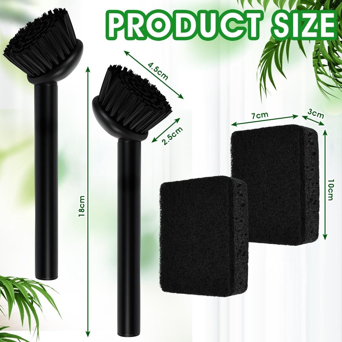 Merkloze RVS Potborstel Set van 4 stuks