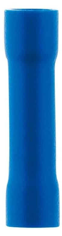 Lustrens 5 mm krimpconnectoren - Verpakking van 10 stuks - Blauw