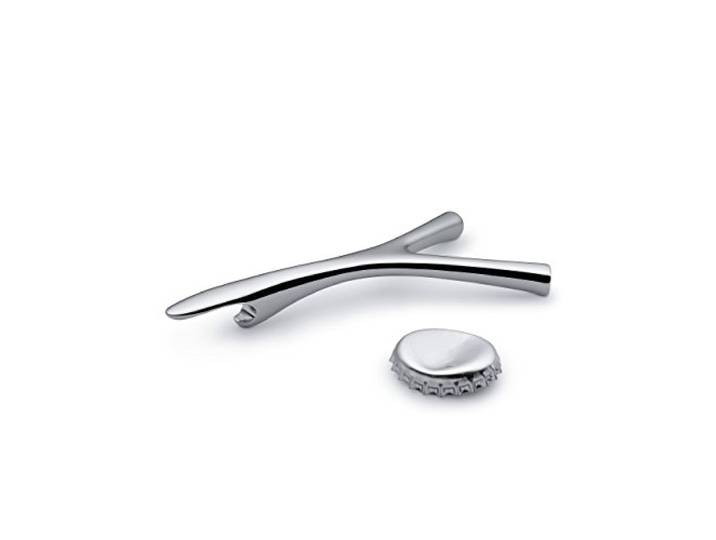 Alessi FGO06 Virgula Divina flesopener - roestvrij staal 18/10 glanzend gepolijst, zilver