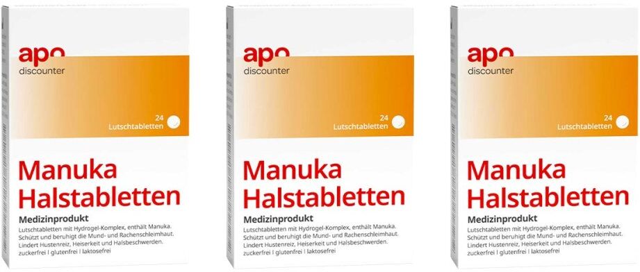 Manuka Halstabletten zuckerfrei zum Lutschen von apodiscounter 3x24stk
