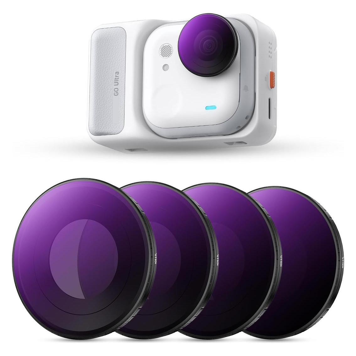 K&F Concept 4er-Filter-Set 2-in-1 Nd/pl Nd8/pl Nd16/pl Nd32/pl Nd64/pl / Insta360 Go Ultra / Art.-Nr. 1673 (72124743)
