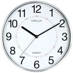 Unilux 400094280 Wand- /Tischuhr Quarzuhr Rund Grau