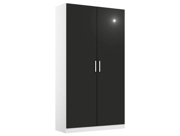 Rauch Möbel Drehtürenschrank, Weiß, Grau, 1 Fächer, 91x197x54 cm, Blauer Engel, Made in Germany, Schlafzimmer, Kleiderschränke, Drehtürenschränke
