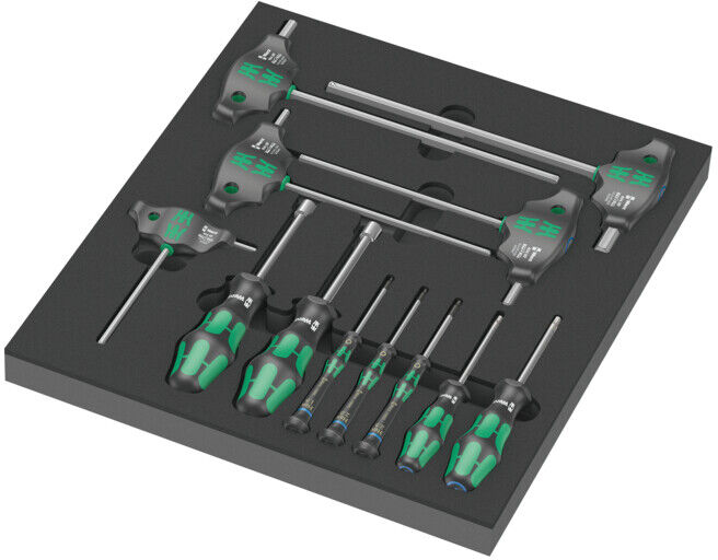 Garniture en mousse Wera 9713 pour kit de tournevis Hex 1, 12 pièces (05150104001)