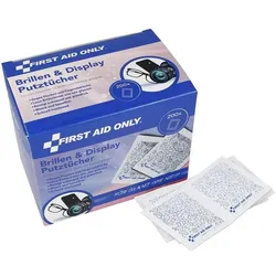 First Aid Only Brillen- und Displayputztücher 200 Stück weiß, 12 cm