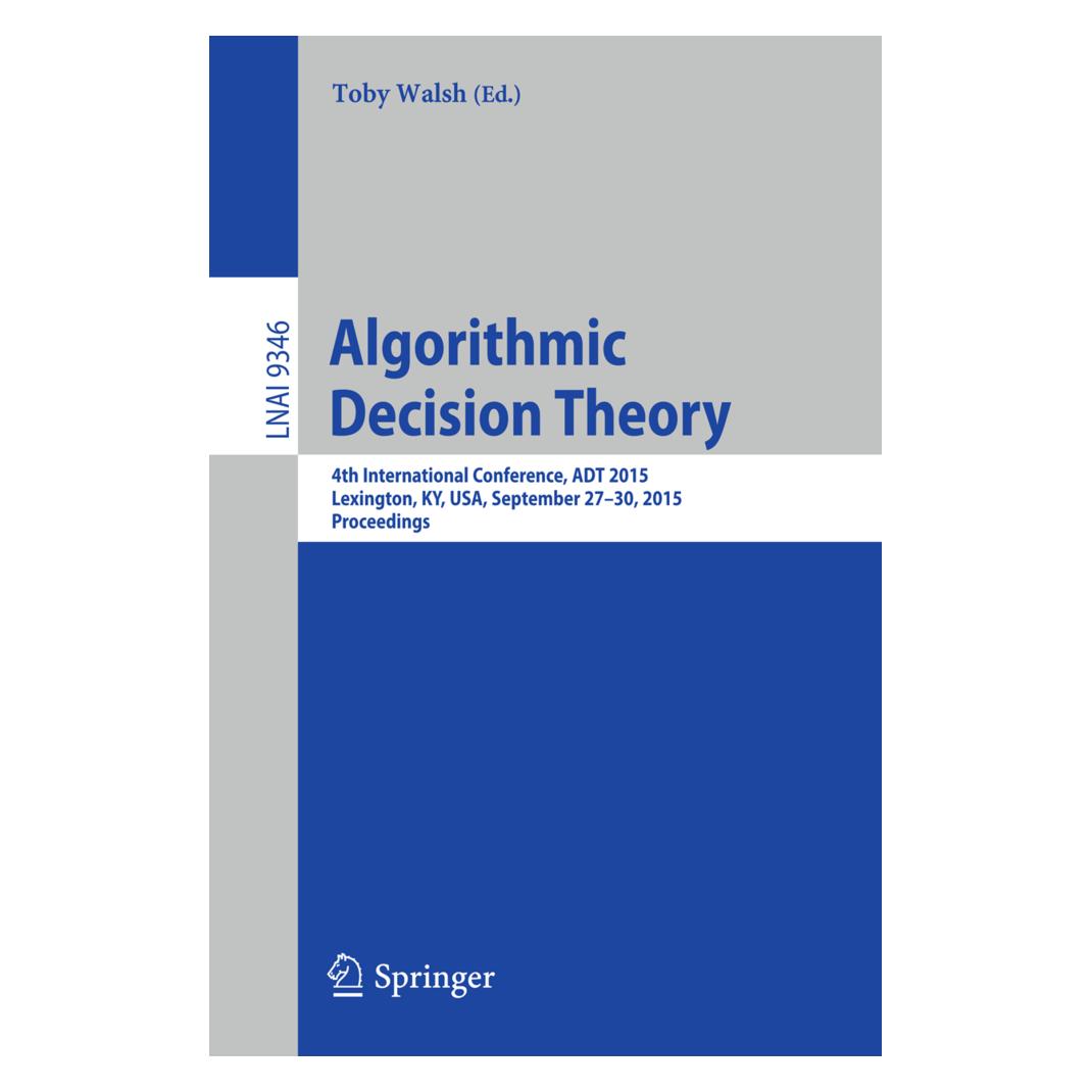 Springer Algorithmic Decision Theory (Englisch, Softcover, Toby Walsh) (15902027)