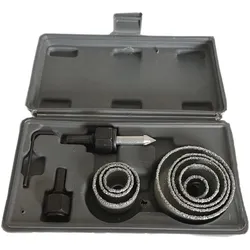 Vago-Tools Bohrer Fliesenkrone Lochsäge 11 tlg Set 19-64 mm