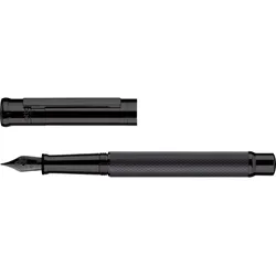 Faber-Castell Otto Hutt design04 Füllfederhalter sw pvd karo M