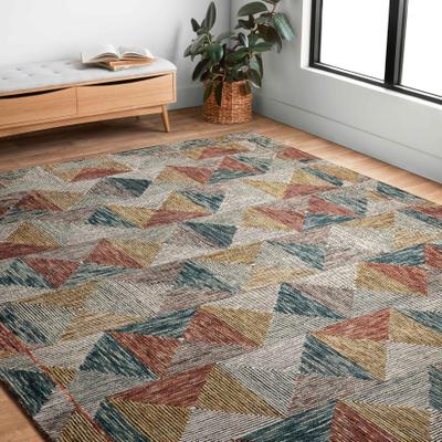 Alexander Home Kaleidoscope Geometric Hand-Hooked Wool Rug