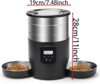 Inspire Picks Tuya Smart 4.5L Automatic Pet Water Fountain & Feeding Station 4.5l Button Black B