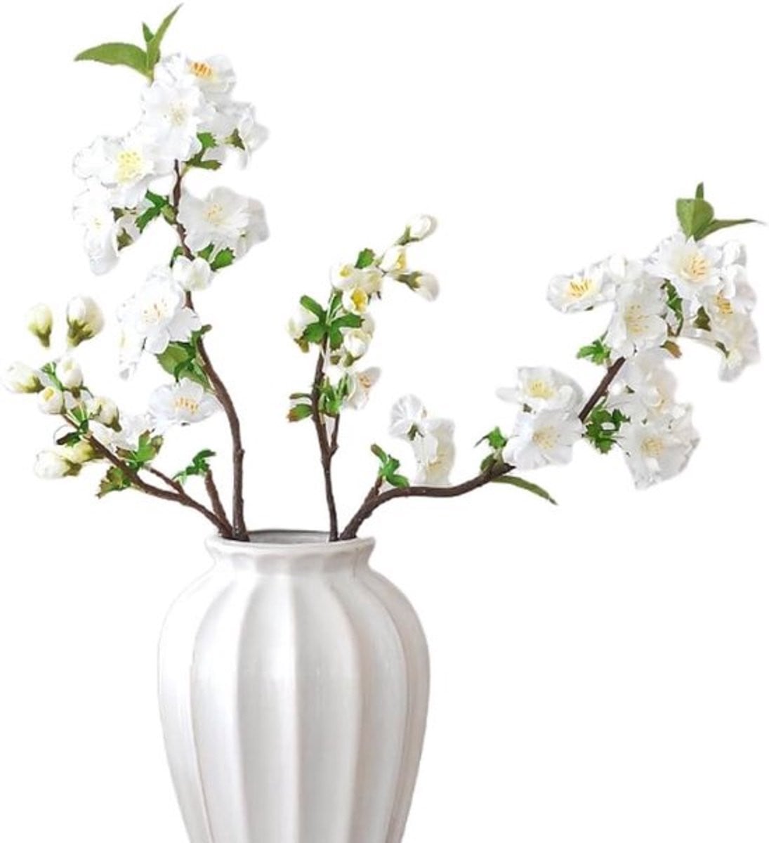 Kunstmatige Kersenbloesem Takken voor Lente Decoratie - Wit