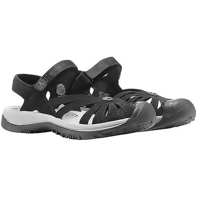 Sandale KEEN "ROSE SANDAL", Damen, Gr. 39, schwarz, Synthetik, Schuhe Sandale, mit Klettverschluss