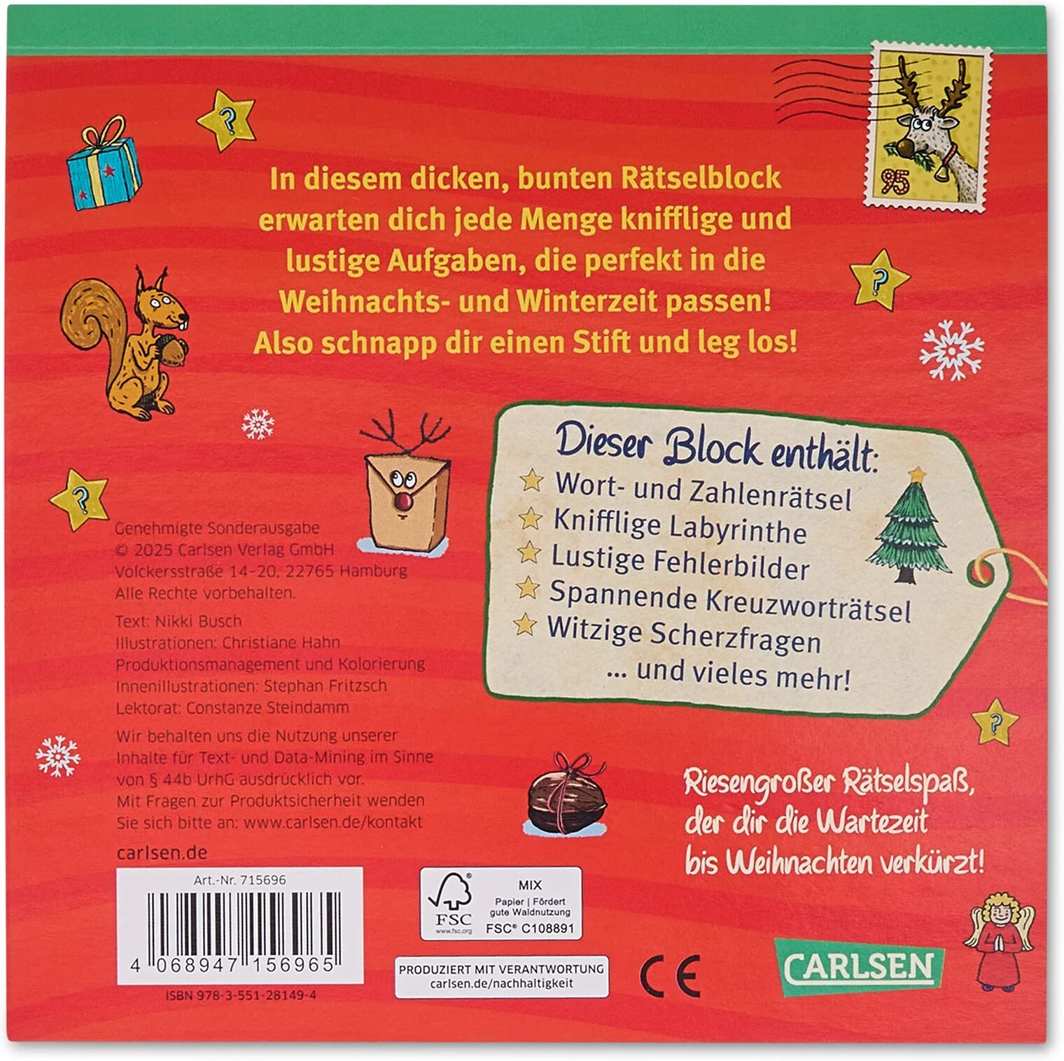 Tchibo - Buch »Mein Weihnachts-Rätselblock«