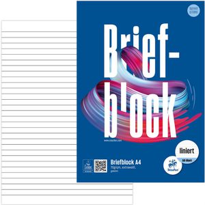 Staufen Briefblock Style, 608742010, A4, 70g/qm, ungelocht, 50 Blatt, liniert