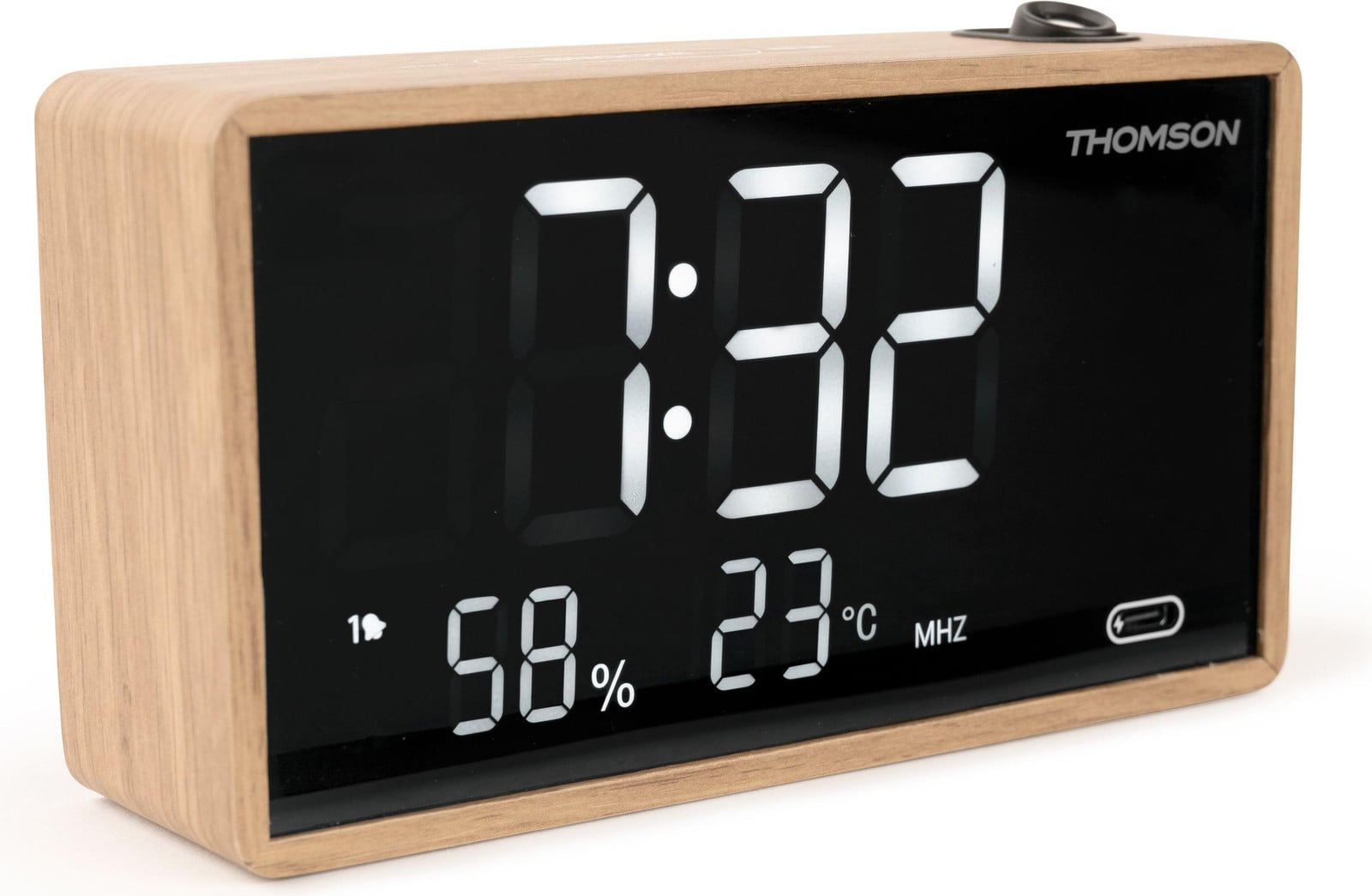 Thomson Projectie Wekker met Houtlook