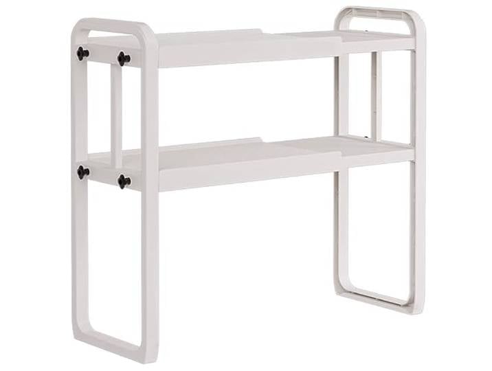 CVdrtyED Mikrowellenregal Erweiterbares Metall-Mikrowellenregal, 2 Ebenen, Für Küche, Geschirr, Aufbewahrung, Theke, Reiskocher, Ständer Für Zuhause Küchenregal Stehend(White)