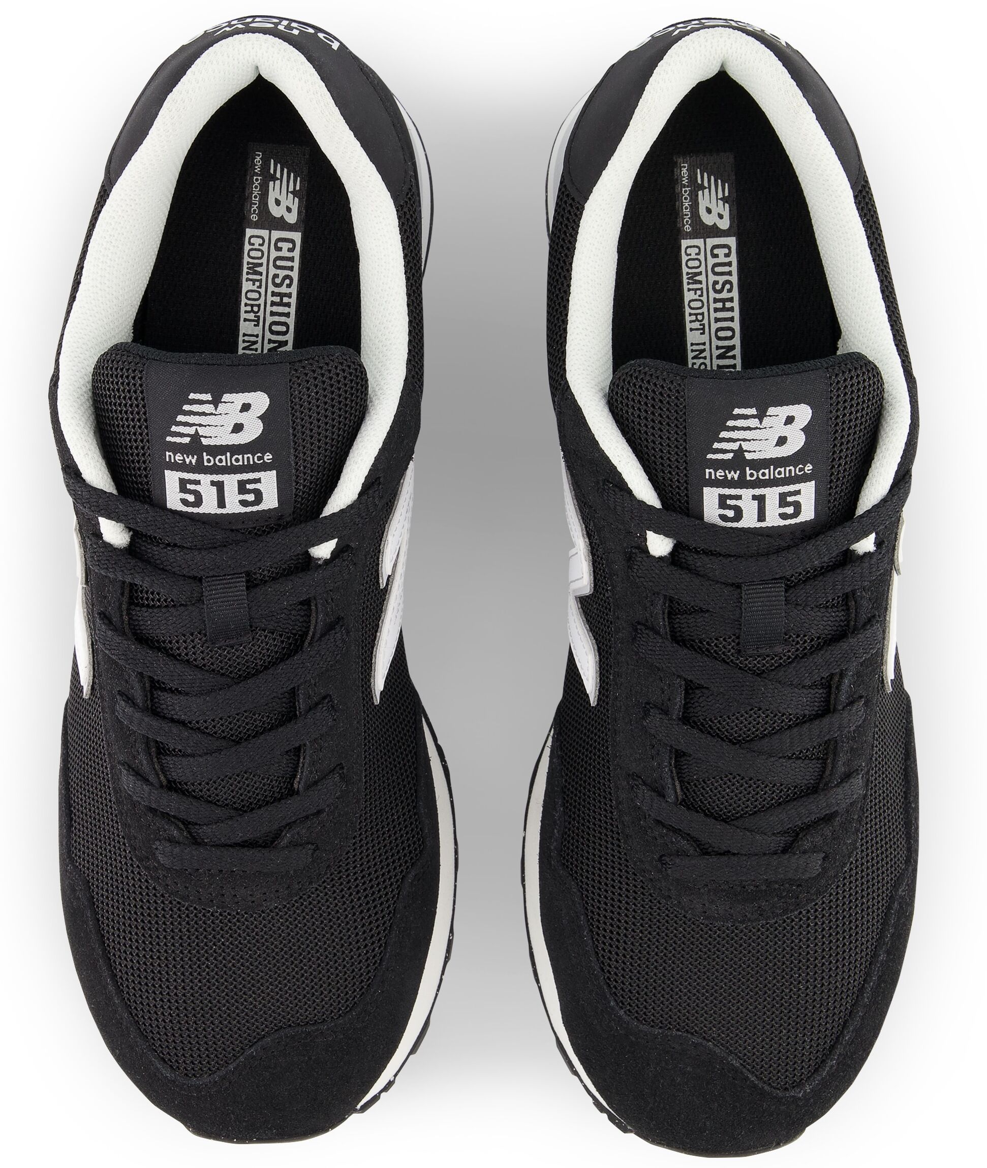 Sneaker NEW BALANCE "ML 515", Herren, Gr. 42, schwarz, Leder, Textil, Schuhe Sneaker schwarz 42