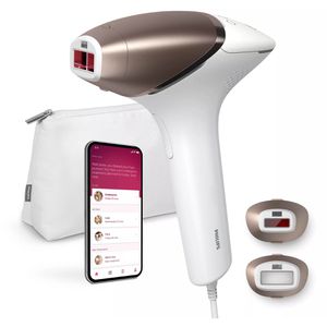 Philips IPL-Haarentfernung Lumea Series 8000 SenseIQ BRI945/00, mit 2 Aufsätzen und Tasche, weiß