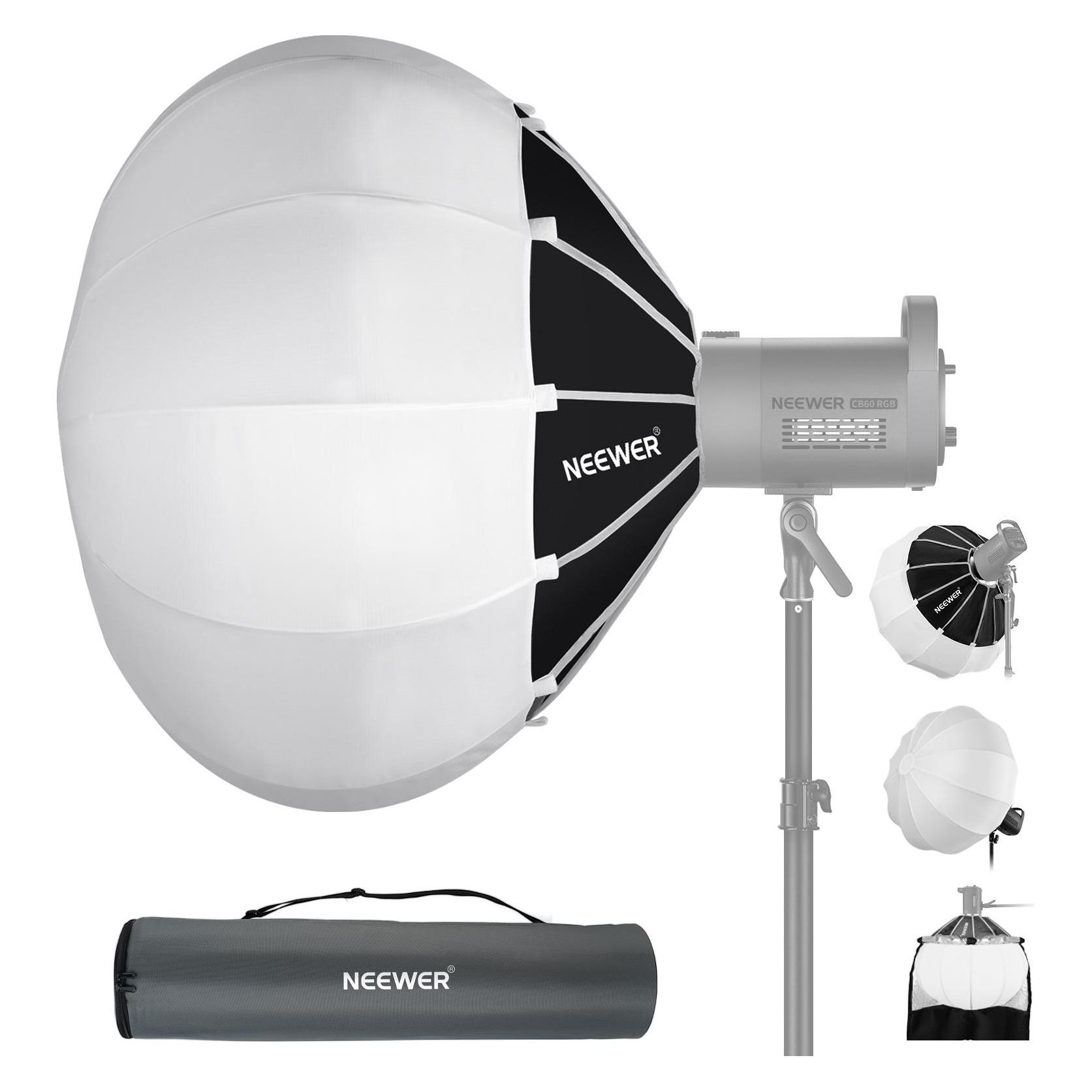 Neewer 90cm Quick Release Lantern Softbox With Fabric Barn Doors (Softbox, 90 cm) (10101629)