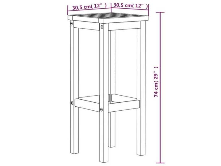 Tabourets de bar 4 pcs Bois massif d'acacia_2 ans garantie_79326