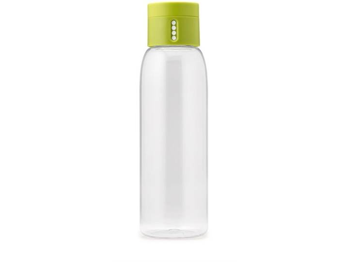 Joseph Joseph Trinkflasche Dot H 7 cm transparent/grün Kunststoff 0.6 l Spülmaschinenfest/BPA frei