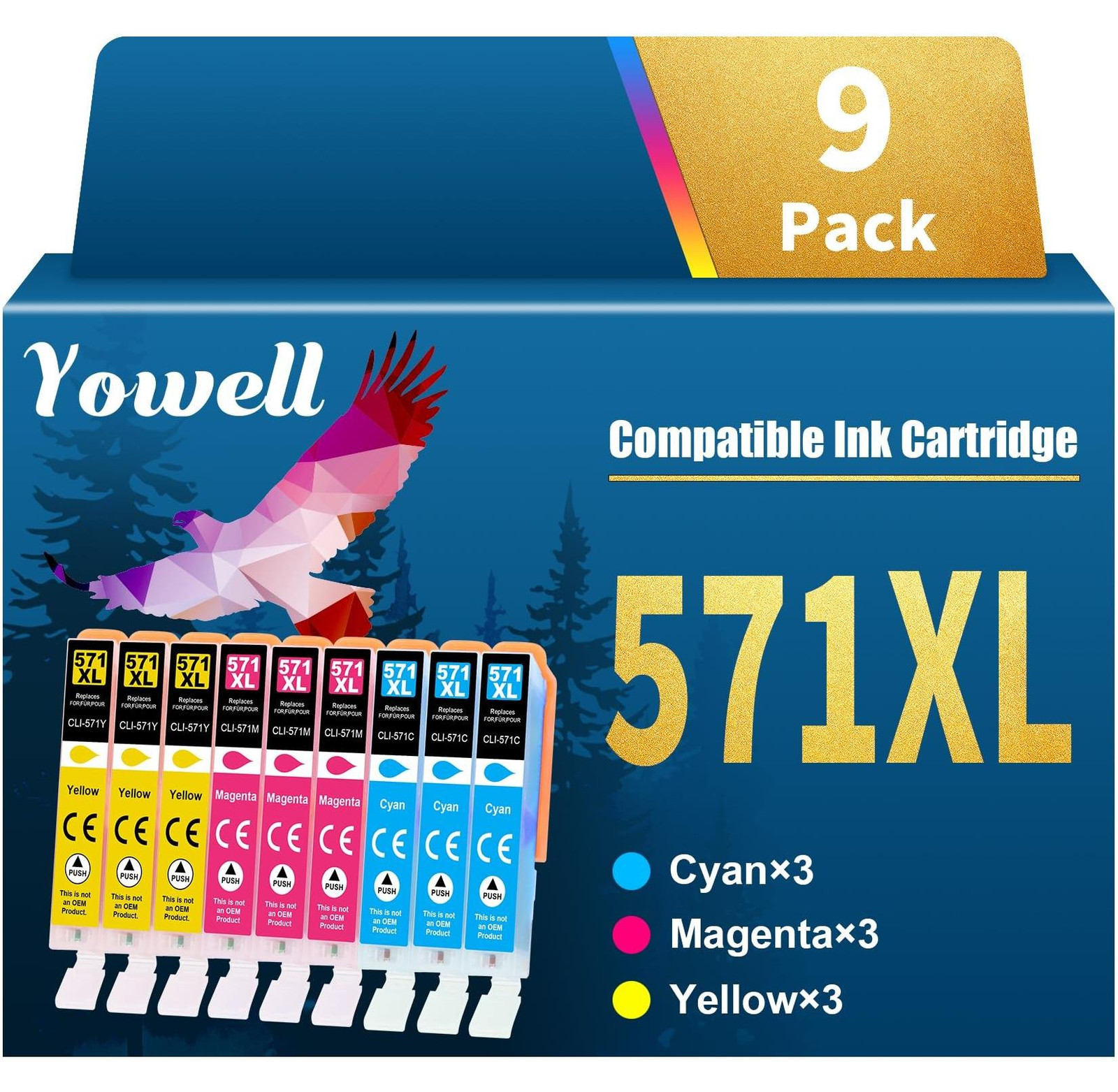 Solidchoice 571XL Inktcartridges compatibel met Canon