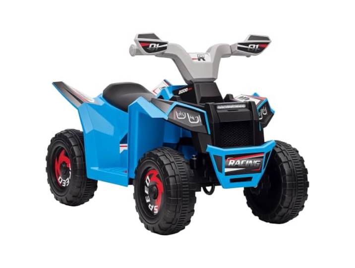 HOMCOM 6V elektro kinderquad 2,5 km/u vooruit/achteruit functie Blauw