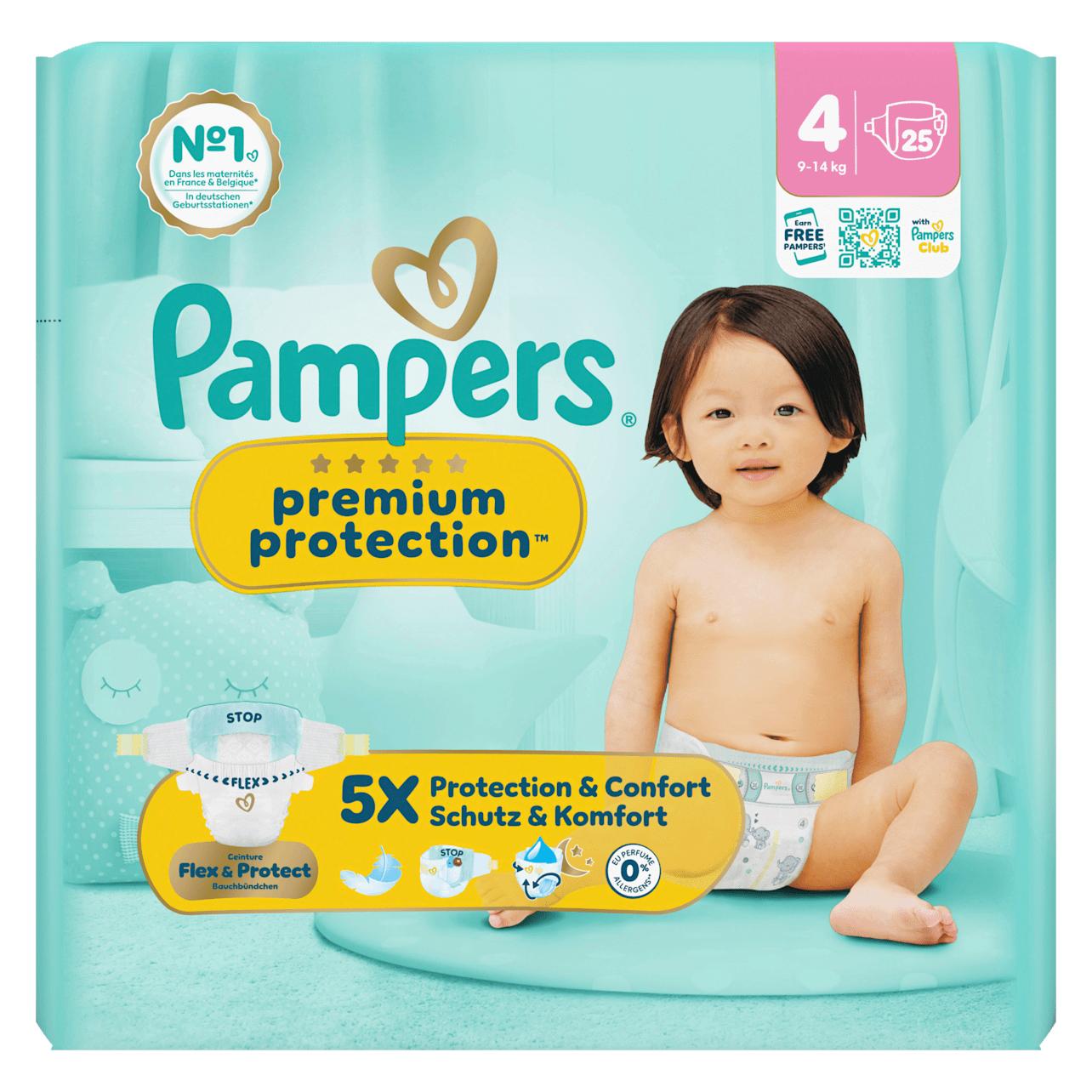 Pampers Premium Protection Gr.4 Maxi 9-14kg Windeln Singlepack 25 Stück (Gr. 4, 25 Stk.) (66627377)