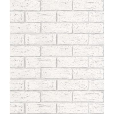 Papiertapete MARBURG "Weiß-Grau", grau (weiß, grau), B:0,53m L:10,05m, Papier, Tapeten, moderne Tapete für Wohnzimmer Schlafzimmer Küche