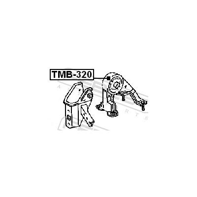 FEBEST Lagerung, Motor TMB-320 hinten für TOYOTA