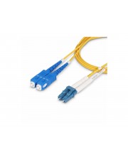 StarTech.com 15m LC/SC OS2 Single Mode Fiber Cable LC/UPC Einzelmodus M zu SC/UPC M 15 m 2 mm Glasfaser Duplex 9/125 Mikrometer OS1/OS2 halogenfrei Passiv Gelb (SMLCSC-OS2-15M)