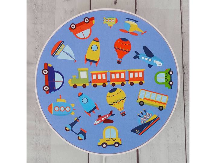 Niermann Standby Wandleuchte Fahrzeuge mit Schalter und Stecker, Multicolour, für Kinderzimmer, Kunststoff