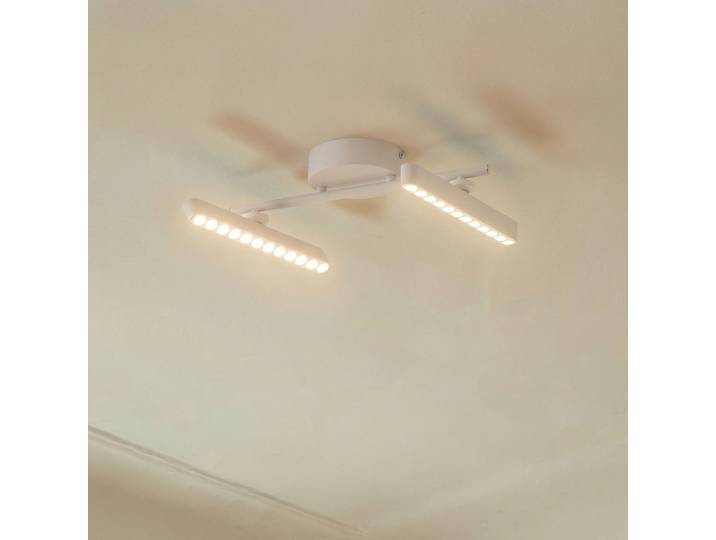 Eldrin LED-Strahler zweiflammig Lichtpunkte 54 cm weiß - Lindby - Wohnzimmer - Modern - Metall - Mehrflammig