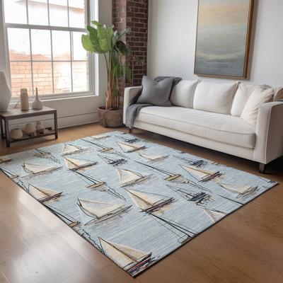 Addison Rugs Premium Washable Super Soft Sailboat Marina Mayfield Rug
