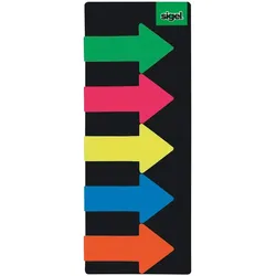 sigel TRANSPARENT Haftmarker farbsortiert - 5 x 25 Streifen