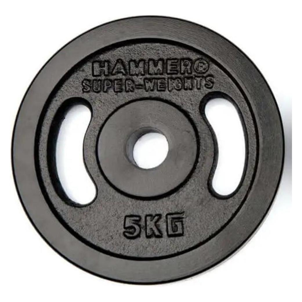 Hammer Fitness Gewichtsscheiben 1 x 5 kg (1 x 5 kg) (17003)