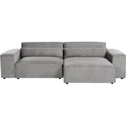 ECKSOFA Modul 3-Sitzer linksseitig Grau Stoff Hellnar