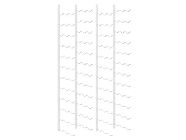 Weinhalter 36 Flaschen, 2 Stück, Weiß, Schälen Fassungsvermögen 36 Flaschen, Eisen bemalt, Montageblatte, modernes Design, 2er Set