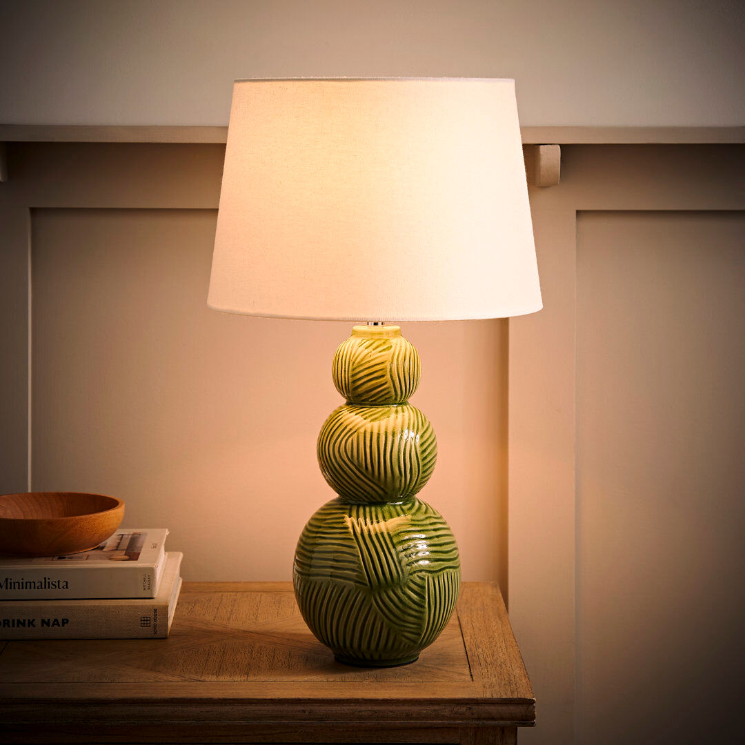 17 Stories Nikodim Ceramic Table Lamp Green 37.5cm H X 33cm W X 50cm D