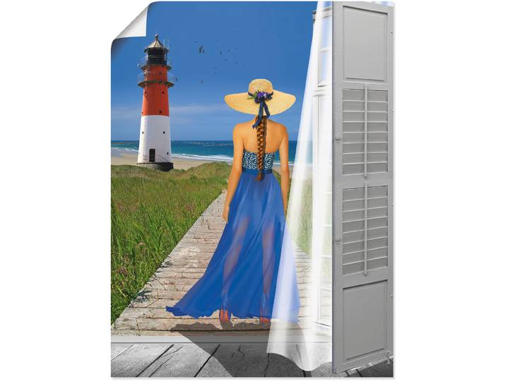 Poster ARTLAND Urlaub am Meer , bunt (farbe bild(er): bunt), B:30cm H:40cm, Bilder, Poster, ohne Rahmen