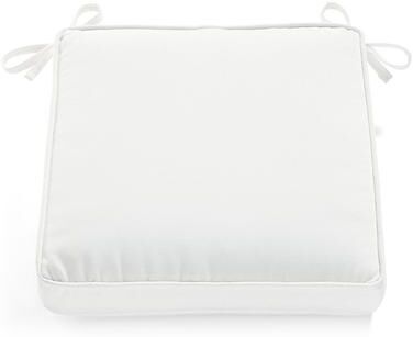 "21"" X 19"" Replacement Seat Cushion - Piped, Piped/Canvas White - Grandin Road"