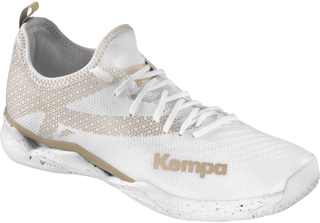 Hallenschuh KEMPA "Hallen-Sport-Schuhe Wing Lite 2.0 W", Herren, Gr. 5,5, weiß (weiß, gold), Obermaterial: 100% Textilmaterial TEXMAT., Schuhe Hallenschuh