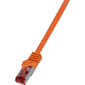 LogiLink Netzwerkkabel PrimeLine, CQ2018S, orange, Cat 6 250MHz, 1Gbit/s, S/FTP, RJ45 auf RJ45, 0,25m