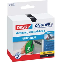 tesa Klettband ON & OFF® schwarz