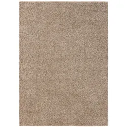 benuta Basic Waschbarer Hochflor Shaggyteppich Soho Beige 250x300 cm - Hochflor Teppich für Wohnzimmer