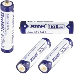 4 Stück AAA 1,5V 1620mWh typisch 1000mAh Lithium-Ionen Akku, wiederaufladbar nur mit speziellem Ladegerät