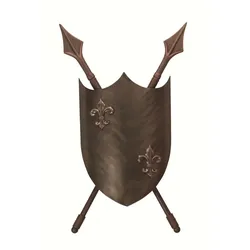 Wandlampe Wandleuchte Flurleuchte Schild LED mittelalterlich bronze Dekoleuchte