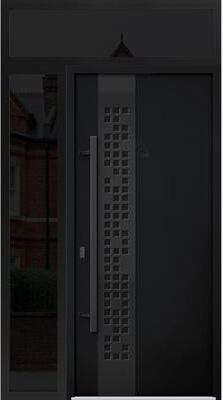 VDOMDOORS Deux 6078 Black Enamel Steel Exterior Door