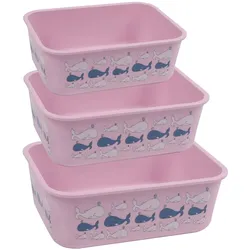 Stoneline Awave Set of storage box, 400/730/1300 ml, Rose, 3 pcs, Vorratsbehälter, Rosa